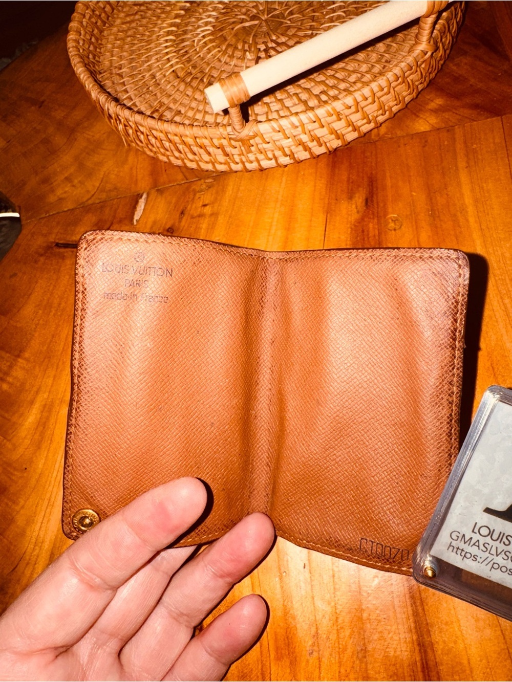 monogram Porte-Cartes Credit Pression wallet card holder vintage - Picture 9 of 15